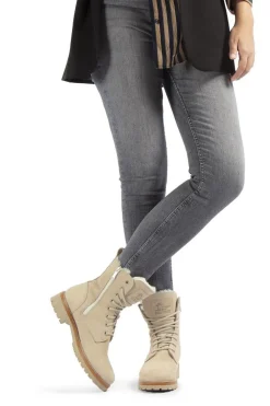 Panama Jack Bota mujer plana Beige