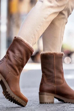 Panama Jack Bota mujer tacón Marrón New