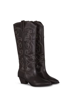 Slowlove Bota piel pespunte Negro Clearance