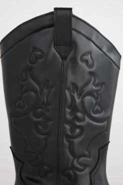 Slowlove Bota plana piel Negro New