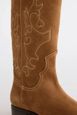 Slowlove Bota plana serraje Camel