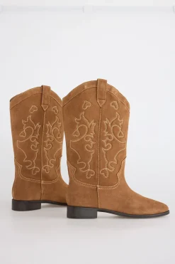 Slowlove Bota plana serraje Camel