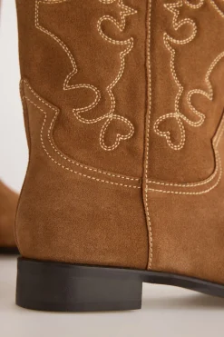 Slowlove Bota plana serraje Camel