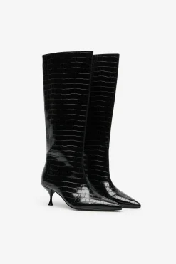 Cortefiel Bota tacón kitten efecto coco Negro Hot