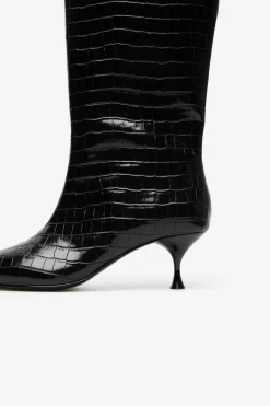 Cortefiel Bota tacón kitten efecto coco Negro Hot