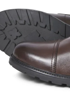 Jack & Jones Botas altas de piel marr&oacute;n Outlet