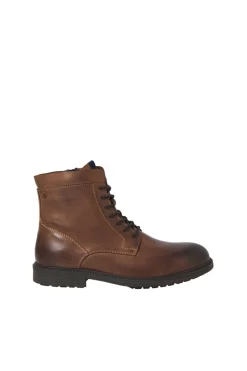 Jack & Jones Botas de piel con cordones nude Best