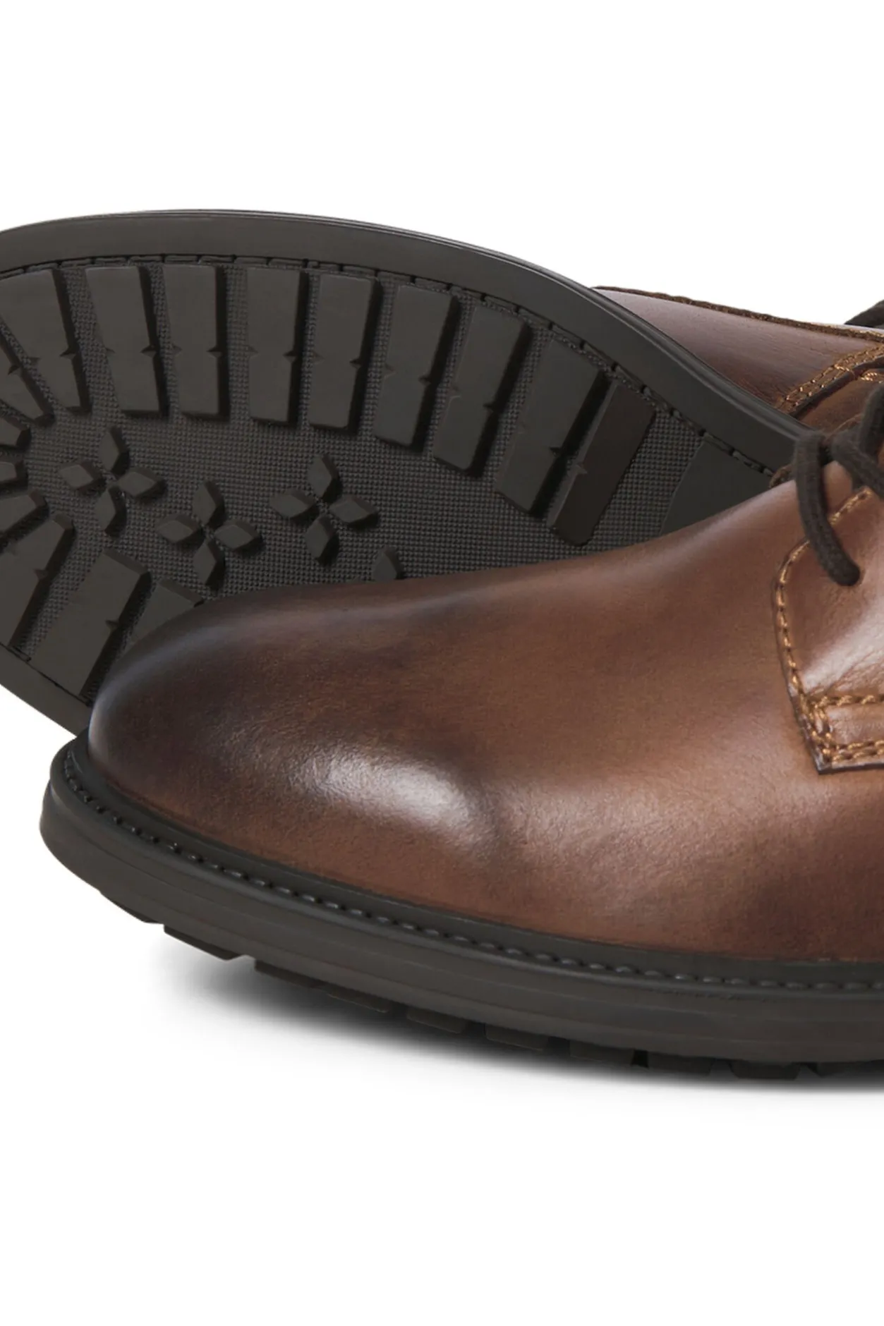 Jack & Jones Botas de piel con cordones nude Best