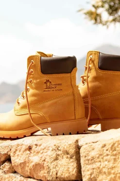 Panama Jack Botas de piel con forro interior de piel Camel New