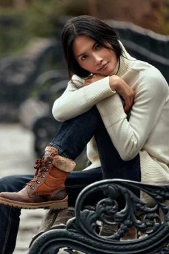 Panama Jack Botas de piel con forro interior de pelo caliente Marr&oacute;n Discount