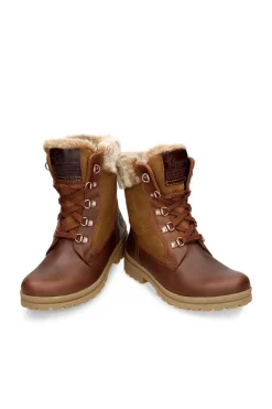 Panama Jack Botas de piel con forro interior de pelo caliente Marr&oacute;n Discount