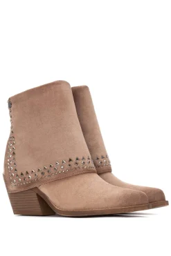 XTI Botin Campera Tachas beige New