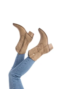 XTI Botin Cowboy Bordado beige New