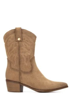 XTI Botin Cowboy Bordado beige New