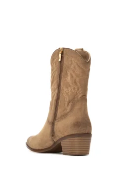 XTI Botin Cowboy Bordado beige New