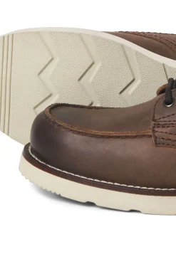 Jack & Jones Botines de piel suela goma marr&oacute;n Sale