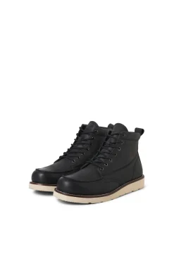 Jack & Jones Botines de piel suela goma negro Hot