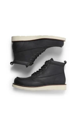 Jack & Jones Botines de piel suela goma negro Hot