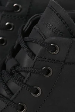 Jack & Jones Botines de piel suela goma negro Hot