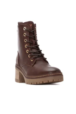 XTI Botín con cordones Marr&oacute;n oscuro Discount
