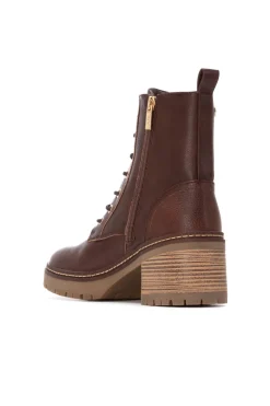 XTI Botín con cordones Marr&oacute;n oscuro Discount