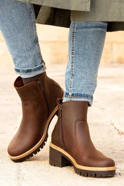 Panama Jack Botín mujer tacón Marr&oacute;n Outlet