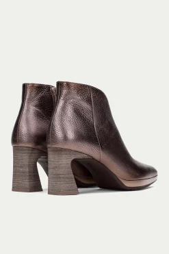 Hispanitas Botín punta fina metalizado ATLANTA Marr&oacute;n Best