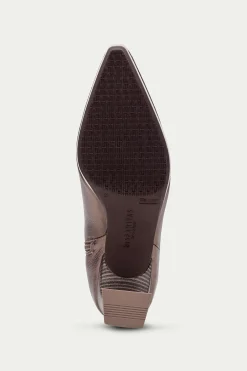 Hispanitas Botín punta fina metalizado ATLANTA Marr&oacute;n Best