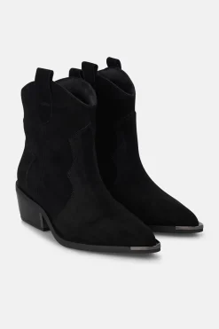 Alma en Pena Botín tacón bajo cowboy Negro Sale