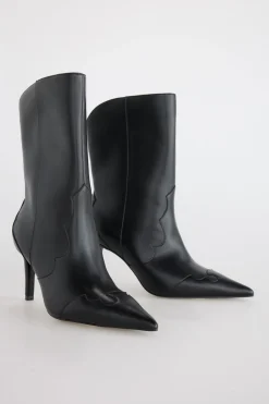 Slowlove Botín tacón fino Negro Sale