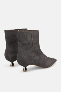 Alma en Pena Botín tacón metalizado Marrón oscuro New