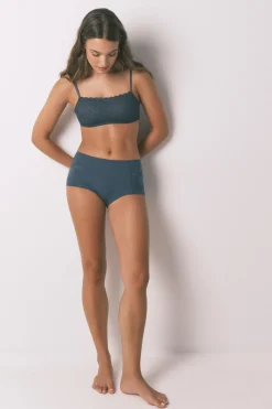 Women'secret Braga alta clásica microfibra verde Best