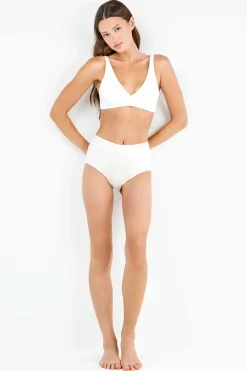 Gisela Braga alta con galón de encaje y camales blanco Discount