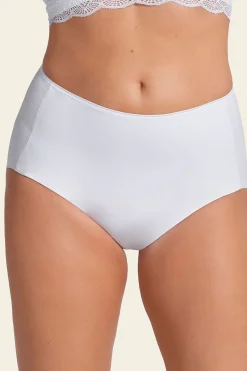 Leonisa Braga clásica efecto invisible de compresión fuerte en abdomen blanco Clearance