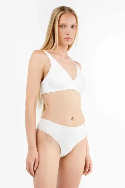 Gisela Braga midi con galón de encaje y camales blanco Sale