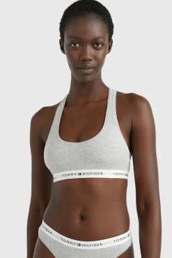 Tommy Jeans Bralette sin relleno gris Sale