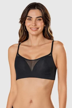 Leonisa Brastop en copas prehormadas fijas en espuma negro