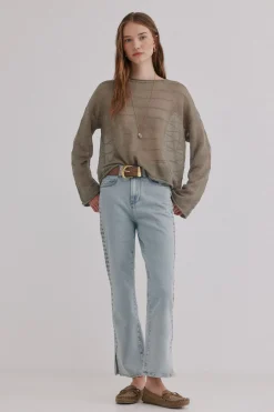 Hoss Intropia Brigitte. Vaqueros bordados Gris Hot