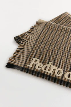 Pedro del Hierro Bufanda cuadros de paño Gris Discount