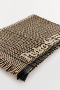 Pedro del Hierro Bufanda cuadros de paño Gris Discount