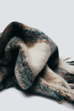 Springfield Bufanda cuadros marrones estampado Sale