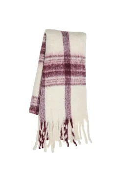 Vila Bufanda de cuadros Granate Discount