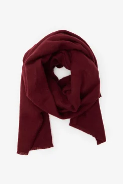 Cortefiel Bufanda punto lisa básica Granate Sale