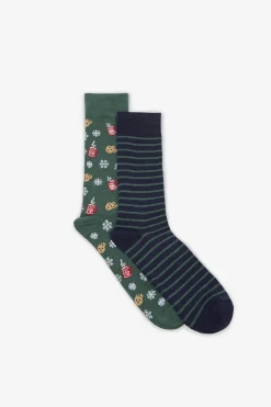 Cortefiel Caja 2 Calcetínes regalo Verde oscuro Online