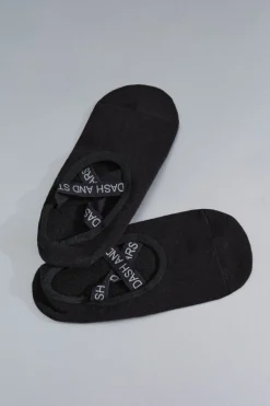 Dash and Stars Calcetines algodón zapatilla ballet negra negro Best