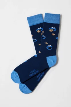 Besocks Calcetines altos de algodón orgánico color marino azul Best