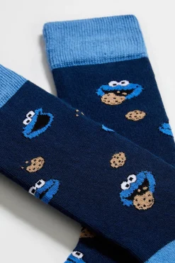 Besocks Calcetines altos de algodón orgánico color marino azul Best