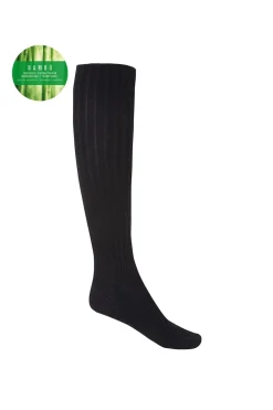 Punto Blanco Calcetines altos canalé negro Hot