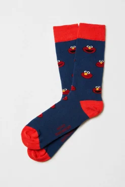 Besocks Calcetines de Barrio Sésamo de algodón orgánico azul Clearance