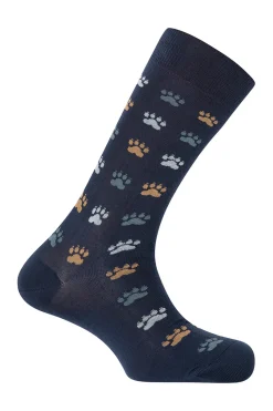 Punto Blanco Calcetines cortos algodón de Huellas azul Discount